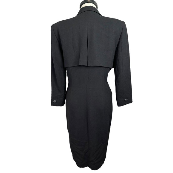 Vintage Tahari Wool Blend Notch Collar Trench Coat Women's 8 - Picture 6 of 16